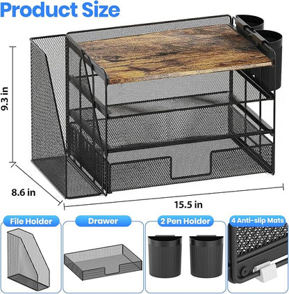 OPNICE Desk Organizer, 4-Tier Desktop File Organizer - Image 3