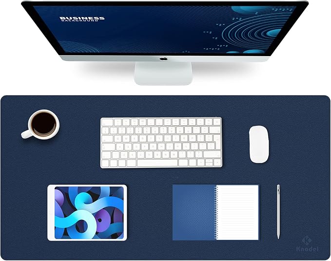 K KNODEL Large Office Leather Desk Mat, Mouse and Keyboard Pad, Computer and by K+KNODEL
