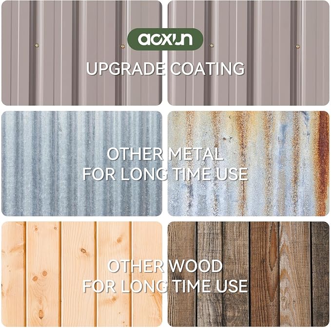 Aoxun 8'x6' Outdoor Storage Shed - Image 3