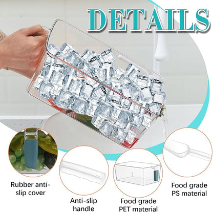 Havawish Ice Storage Bin and Flexible Scoop Set Plastic Freezer Bin - Image 3