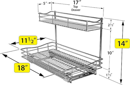 LYNK PROFESSIONAL® Pull Out Under Sink Kitchen Cabinet Organizer - Image 5