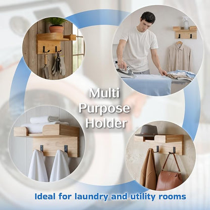 Solid Wood Ironing Board Hanger Wall Mount - Image 6