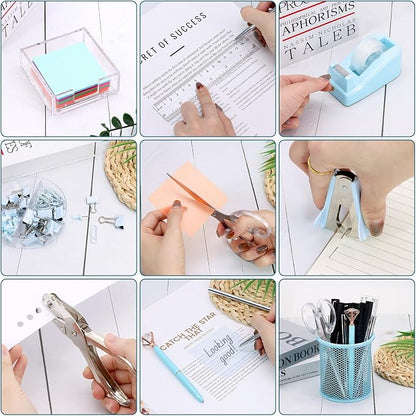 17 in 1 Blue Desk Organizers and Accessories Set, 3 Office Desk Supplies - Image 5