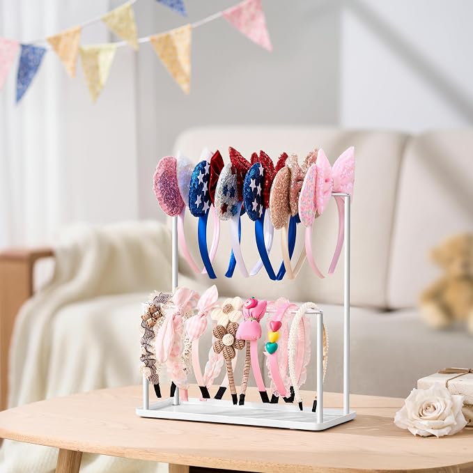 Headband Holder Organizer Metal 2-Tier - Image 6