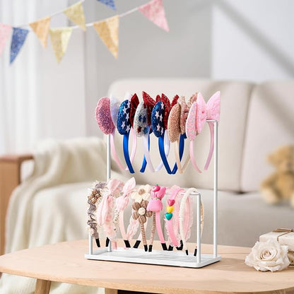 Headband Holder Organizer Metal 2-Tier - Image 6