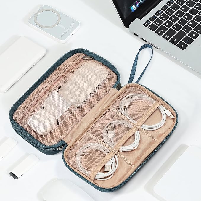 NISHEL Travel Cord Organizer Case, Double Layers Tech Electronic Bag, Essentials - Image 7