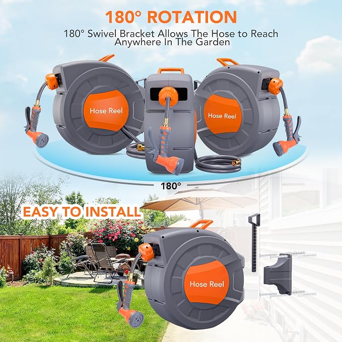 GAOMON Retractable Garden Hose Reel - Image 3