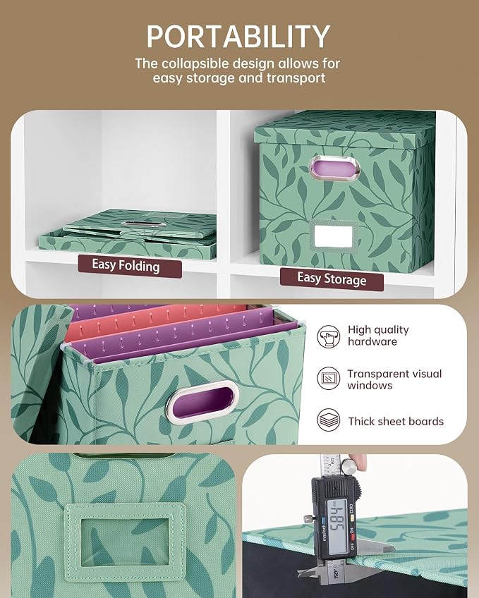 File Organizer with Lid, File Box, File Cabinet - Image 4