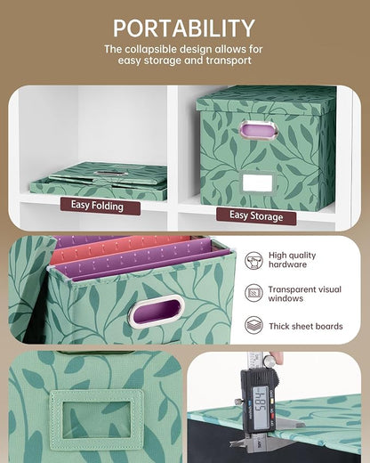2 Pack File Storage Organizer, Document Organizer, Portable File Box - Image 4