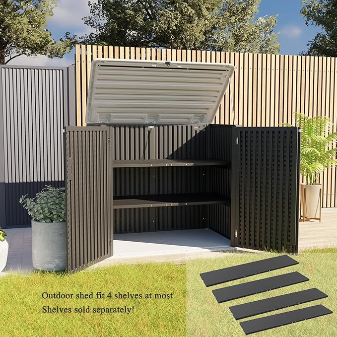 KINYING Larger Outdoor Storage Shed Weather Resistance, Resin Sheds & Outdoor - Image 7