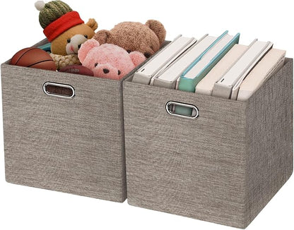 Foldable Storage Bins, 13×13 Storage Cubes Basket Containers by Posprica