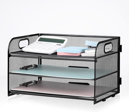 3-Tier Letter Tray Paper Organizer by Home