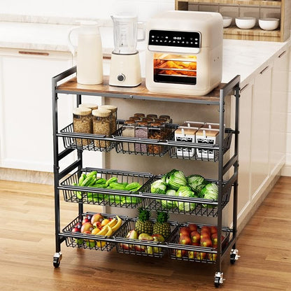 Cinati 4-Tier Utility Kitchen Cart by Cinati