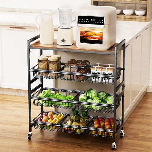 Cinati 4-Tier Utility Kitchen Cart by Cinati
