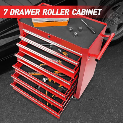 7-Drawer Rolling Tool Chest w/Drawers & Lock, Tool Storage Cabinet - Image 5