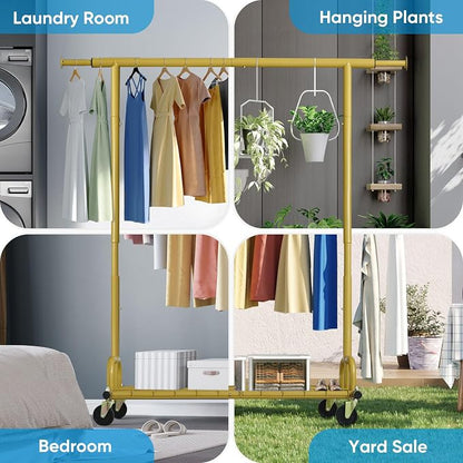 HOKEEPER Clothing Rack Gold Clothes Rack Heavy Duty Garment Rack - Image 7