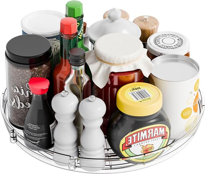 12" W Acrylic Clear Lazy Susan Turntable by SuoxingStorage