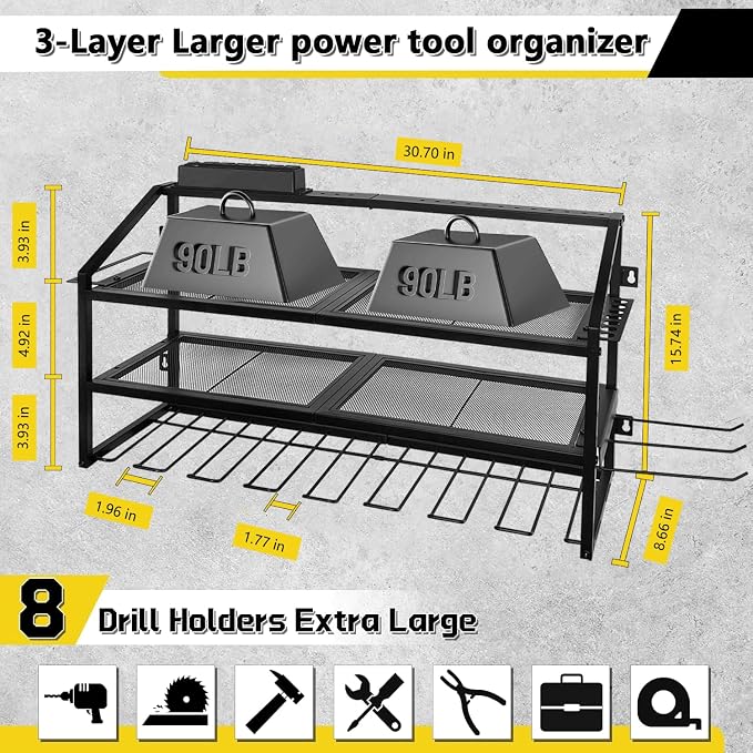 Power Tool Organizer Wall Mount - Image 6