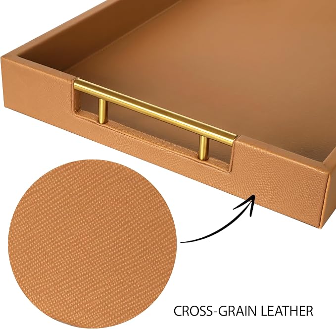 HofferRuffer Faux Leather Serving Tray - Image 3