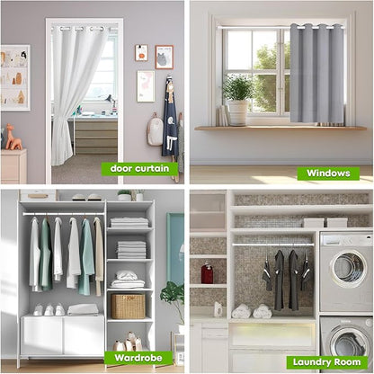 Tension Rods for Windows 28 to 48 Inch Curtain Rods No Drilling White Tension - Image 5