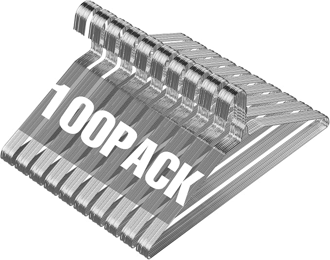 SPECILITE Wire Metal Clothes Hangers Bulk 100 Pack by SPECILITE