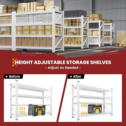48" Wide Storage Shelves, 2000LBS Garage Shelving Heavy Duty, Standing Shelf - Image 4