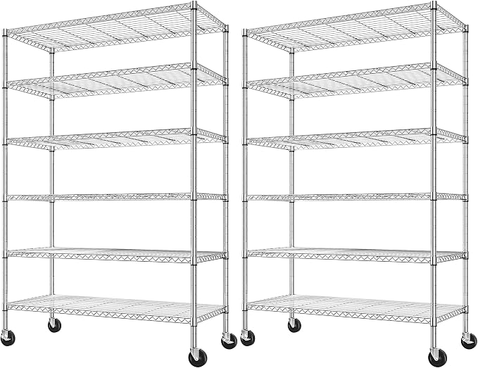 Romorgniz 6-Tier Rolling Storage Shelves by Romorgniz