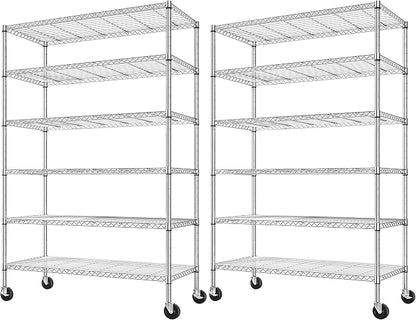 Romorgniz 6-Tier Rolling Storage Shelves by Romorgniz