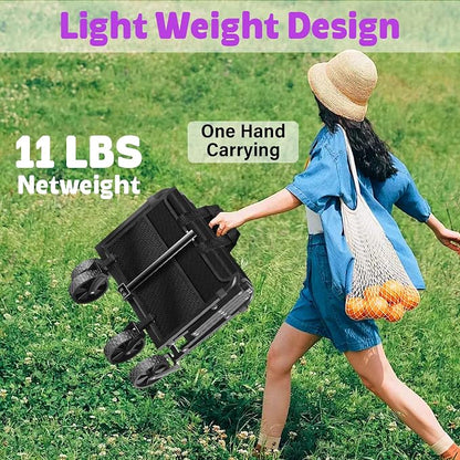 Wagons Carts Foldable, 280 LBS Large Capacity Foldable Wagon Cart Collapsible - Image 4