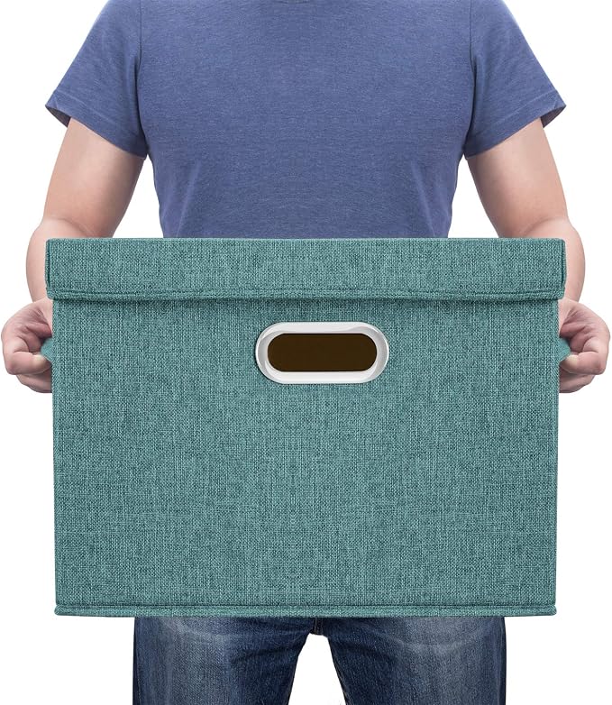 TYEERS Large Storage Bins with Lids, Collapsible, Fabric Storage Boxes - Image 6