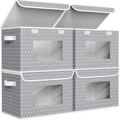 Univivi Fabric Foldable Storage Boxes Large Collapsible Stackable Storage Bins by Univivi