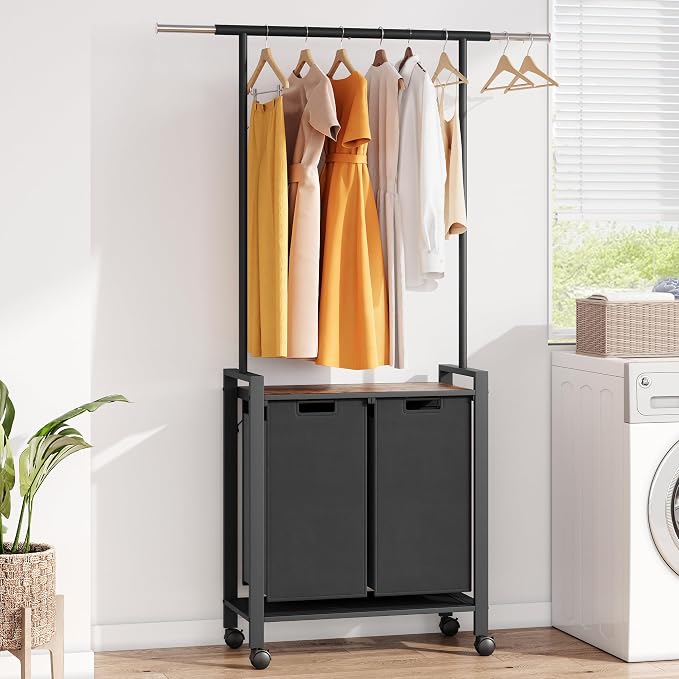 Laundry Sorter 2 Section Laundry Hamper Sorter by IDEALHOUSE