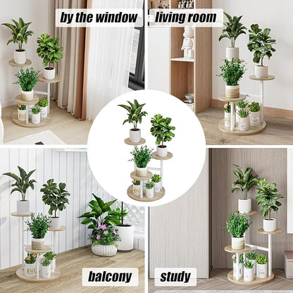 INGIORDAR Plant Stand Indoor Outdoor Corner Plant Shelf - Image 7