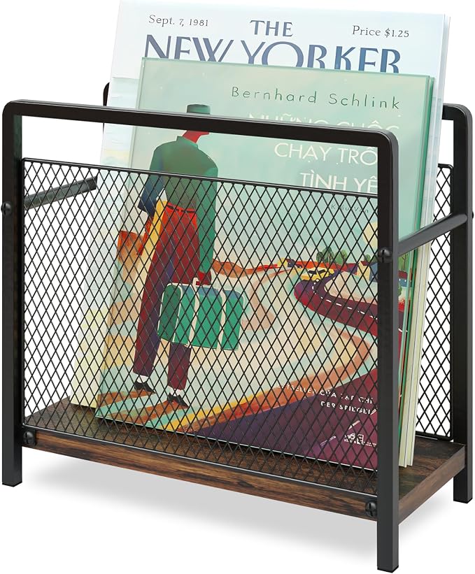 Magazine Holder, Magazine Rack Floor, Metal Mesh by ART-GIFTREE