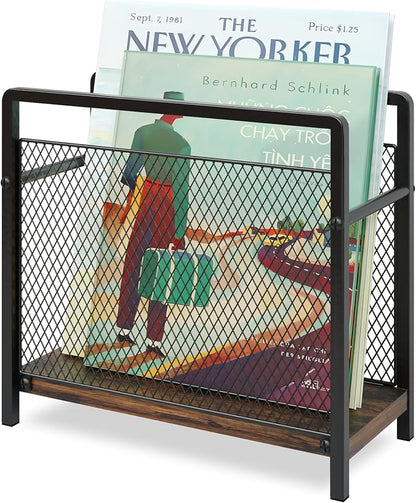 Magazine Holder, Magazine Rack Floor, Metal Mesh by ART-GIFTREE