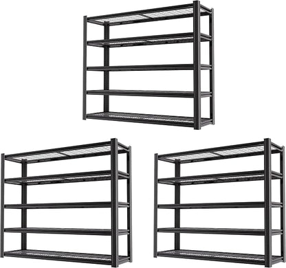 62" W x 24" D x 84" H Garage Shelving Heavy Duty Metal Shelving 5000LBS Storage by LIJIUHOME