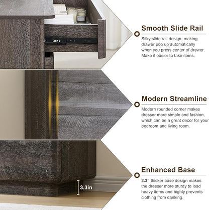 ACCOHOHO Modern 5 Drawer Dresser - Image 5