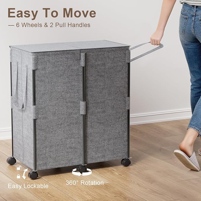 140L Double Laundry Hamper - Image 2