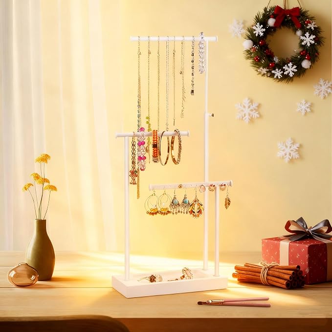SRIWATANA Jewelry Organizer Stand, Extra Tall Jewelry Display Necklace Holder - Image 3