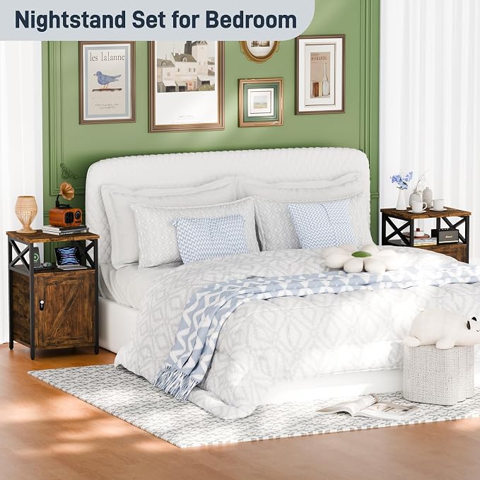 Wooden Nightstands Set of 2 - Image 4