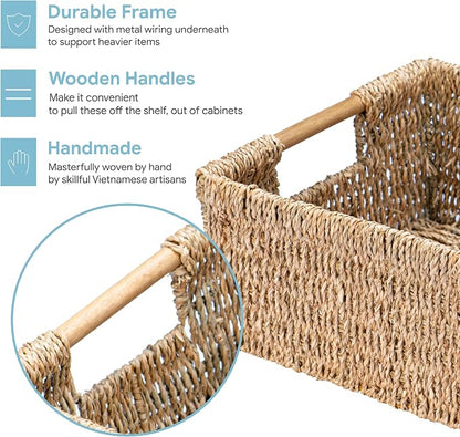 Large Natural Wicker Basket Rectangular - Image 4