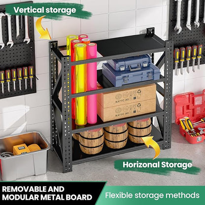 4 Tier Heavy Duty Garage Shelving, Industrial Shelving Built - Image 5