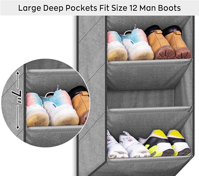 SLEEPING LAMB Over the Door Shoe Organizer - Image 3