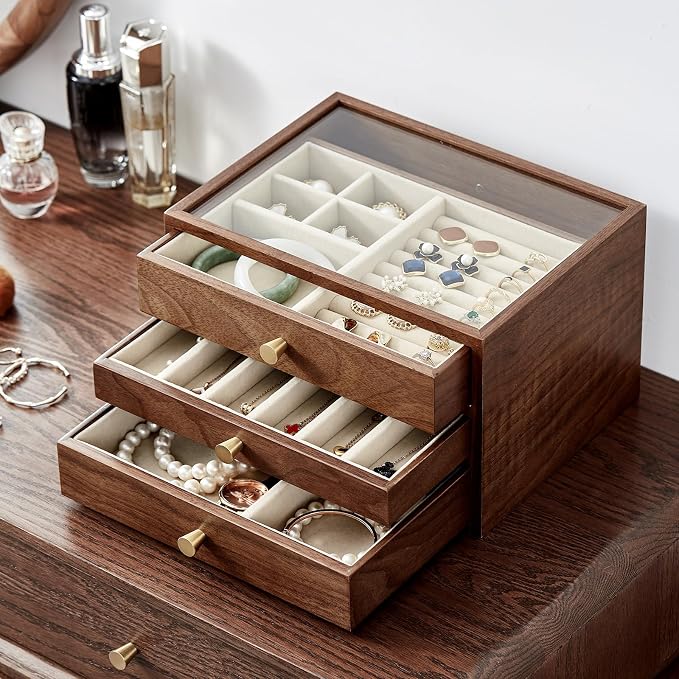 CHOSIN Black Walnut Wooden Jewelry Box - Image 2