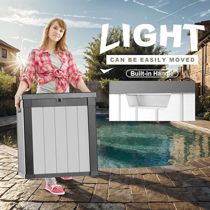 50 Gallon Deck Box, Resin Outdoor Storage Box - Image 6