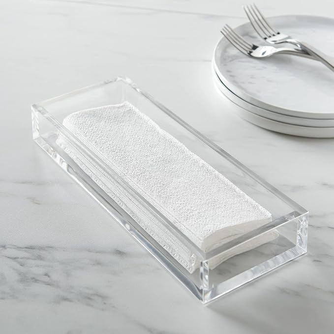 Huang Acrylic Clear Hand Towel Tray 11"x4" | - Image 2