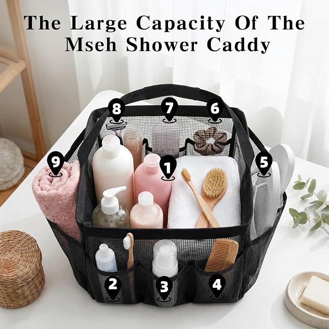 Mesh Shower Caddy, Portable Shower Caddy Bag - Image 3