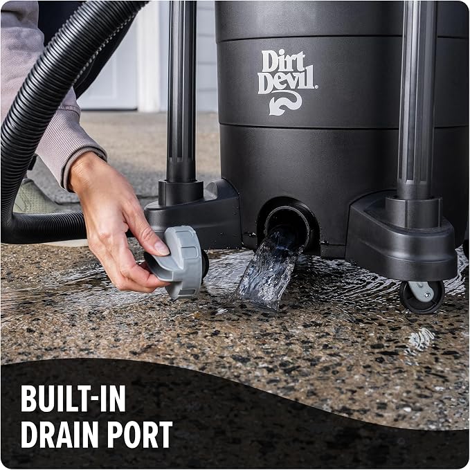 Dirt Devil 8 Gallon Corded Wet Dry Shop Vacuum, Heavy Duty Vacuum - Image 5