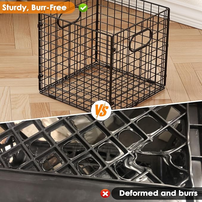 Cidaziya 4-Pack Metal Storage Crates, 32QT Stackable Collapsible Storage Bins - Image 5