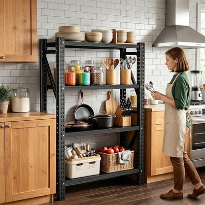 31.5''W Heavy Duty Storage Shelves, 2500LBS Metal Garage Shelving Units - Image 3